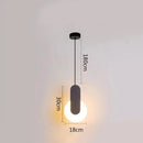Modern minimalist black & white ring pendant lamp dining room led