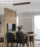 DecorBites™ Contemporary Island Lighting: Brown Lines LED Acrylic Ceiling Fixture