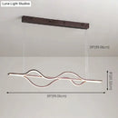 DecorBites™ Contemporary Island Lighting: Brown Lines LED Acrylic Ceiling Fixture