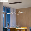 DecorBites™ Contemporary Island Lighting: Brown Lines LED Acrylic Ceiling Fixture