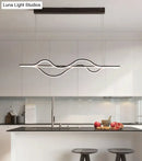 DecorBites™ Contemporary Island Lighting: Brown Lines LED Acrylic Ceiling Fixture