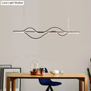 DecorBites™ Contemporary Island Lighting: Brown Lines LED Acrylic Ceiling Fixture