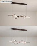DecorBites™ Contemporary Island Lighting: Brown Lines LED Acrylic Ceiling Fixture