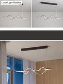 DecorBites™ Contemporary Island Lighting: Brown Lines LED Acrylic Ceiling Fixture