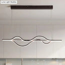 DecorBites™ Contemporary Island Lighting: Brown Lines LED Acrylic Ceiling Fixture