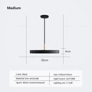 Modern minimalist blue and gold led study disc pendant light bedroom