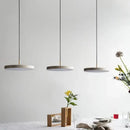 Modern minimalist blue and gold led study disc pendant light bedroom