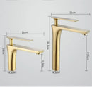 Modern minimalist brushed gold basin faucet bathroom sink mixer tap