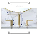 Modern minimalist brushed gold brass basin faucet bathroom fixture
