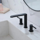 Modern minimalist brushed gold brass basin faucet bathroom fixture