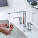 Modern minimalist brushed gold brass basin faucet bathroom fixture