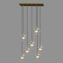 Modern minimalist clear glass ball pendant light for dining room
