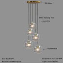 Modern minimalist clear glass ball pendant light for dining room