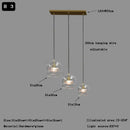 Modern minimalist clear glass ball pendant light for dining room