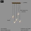 Modern minimalist clear glass ball pendant light for dining room