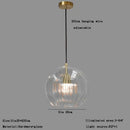 Modern minimalist clear glass ball pendant light for dining room