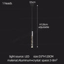 Modern minimalist crystal chrome led chandelier stairwell pendant light