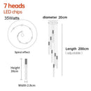 Modern minimalist crystal led pendant light for living room