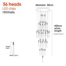 Modern minimalist crystal led pendant light for living room