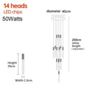 Modern minimalist crystal led pendant light for living room