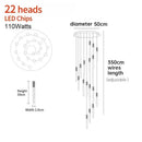 Modern minimalist crystal led pendant light for living room