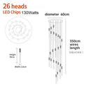 Modern minimalist crystal led pendant light for living room