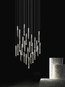 Modern minimalist crystal led pendant light for living room