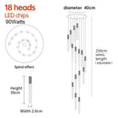 Modern minimalist crystal led pendant light for living room