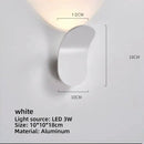 Modern minimalist curved metal led wall lamps for living room