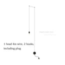 Modern minimalist decorbites black rope pendant lamp living room light