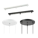 DecorBites™ Ceiling Chandelier Plate 3-Hole Black/White Iron Lamp Base Pendant Lighting Kit