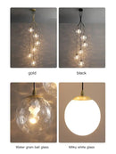 Modern minimalist decorbites glass ball chandelier staircase light