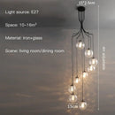 Modern minimalist decorbites glass ball chandelier staircase light