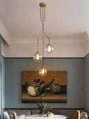 Modern minimalist decorbites glass ball chandelier staircase light