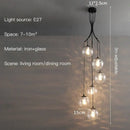 Modern minimalist decorbites glass ball chandelier staircase light