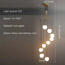 Modern minimalist decorbites glass ball chandelier staircase light