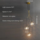 Modern minimalist decorbites glass ball chandelier staircase light