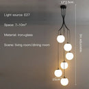 Modern minimalist decorbites glass ball chandelier staircase light