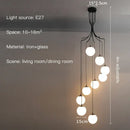 Modern minimalist decorbites glass ball chandelier staircase light