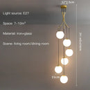 Modern minimalist decorbites glass ball chandelier staircase light