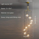 Modern minimalist decorbites glass ball chandelier staircase light
