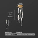 Modern minimalist elegant led glass chandelier for dining room