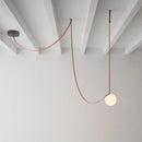 Modern minimalist frosted glass ball pendant light for dining room