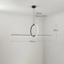 Modern minimalist geometric chandelier black dining room pendant light