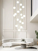 Modern minimalist glass ball led ceiling chandelier for dining room
