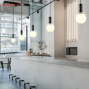 Modern minimalist glass ball led pendant lamp bedroom black & gold
