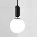 Modern minimalist glass ball led pendant lamp bedroom black & gold