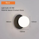 Modern minimalist glass ball led wall lamp bedroom sconce
