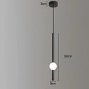 Modern minimalist glass rod pendant light for living room