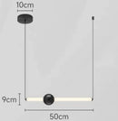 Modern minimalist glass rod pendant light for living room